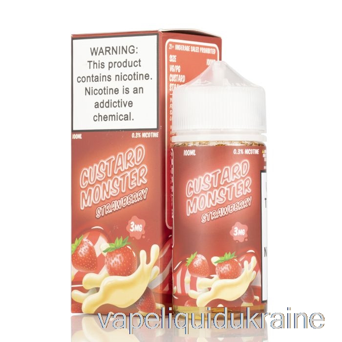 Vape Ukraine Strawberry - Custard Monster - 100mL 6mg